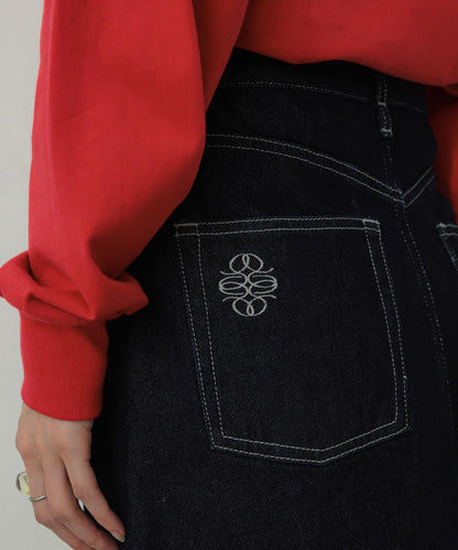刺繡牛仔迷你裙