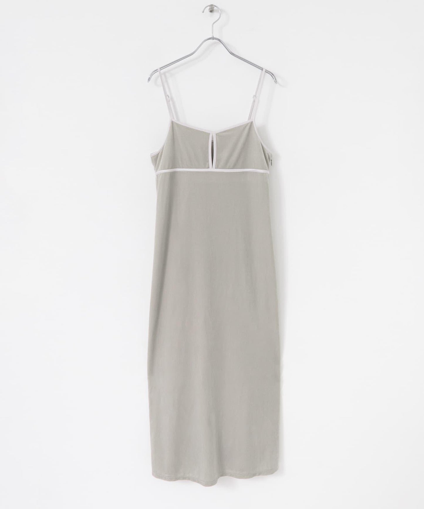 前開叉天鵝絨吊帶連衣裙