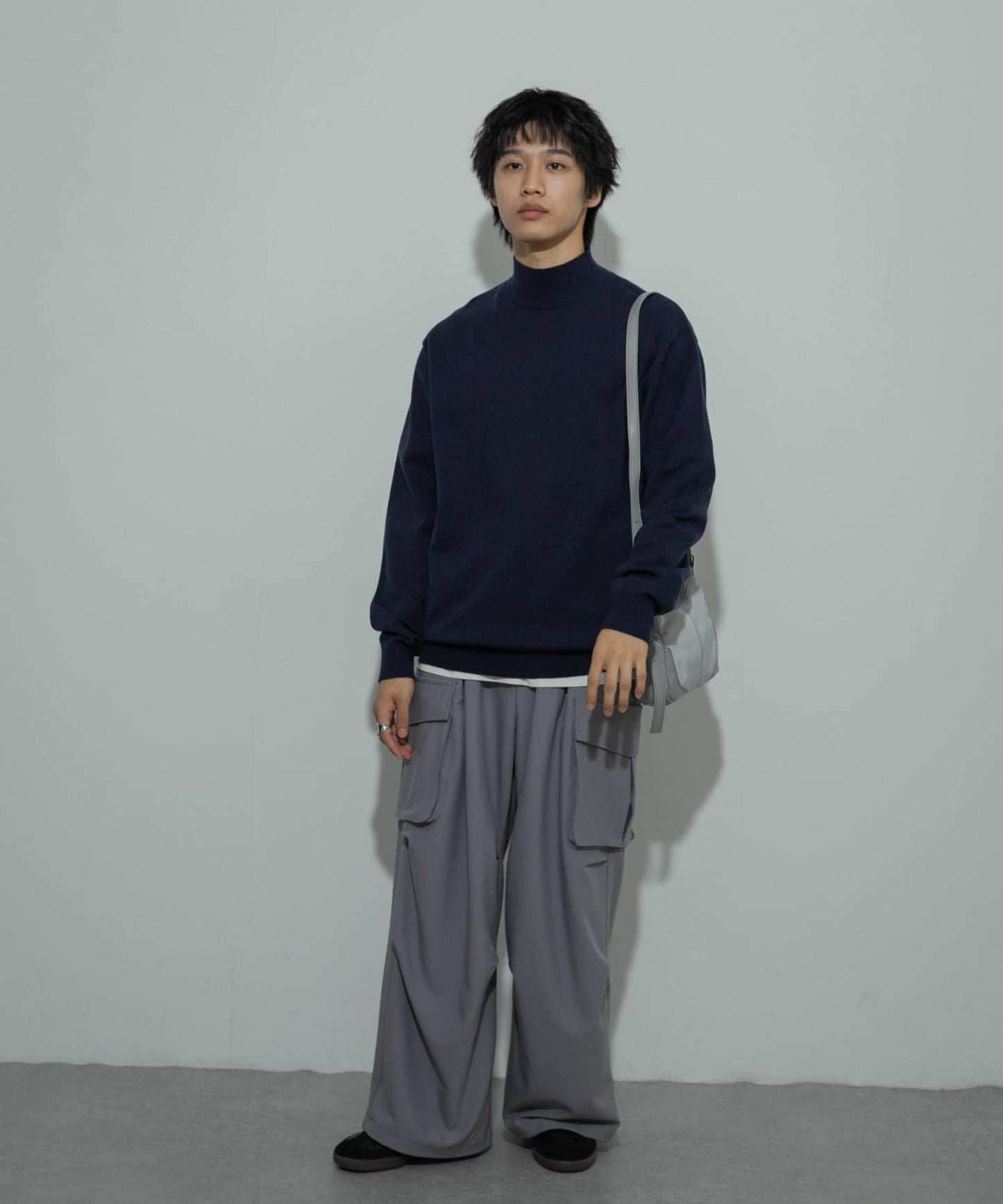 男女同款 可水洗 彈力高領針織衫