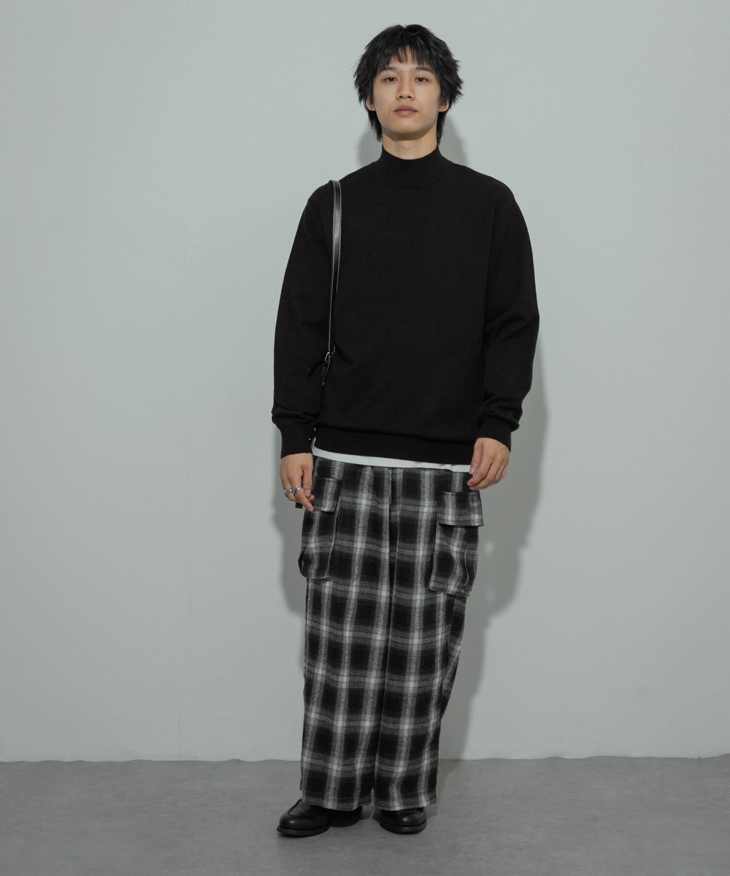 男女同款 可水洗 彈力高領針織衫