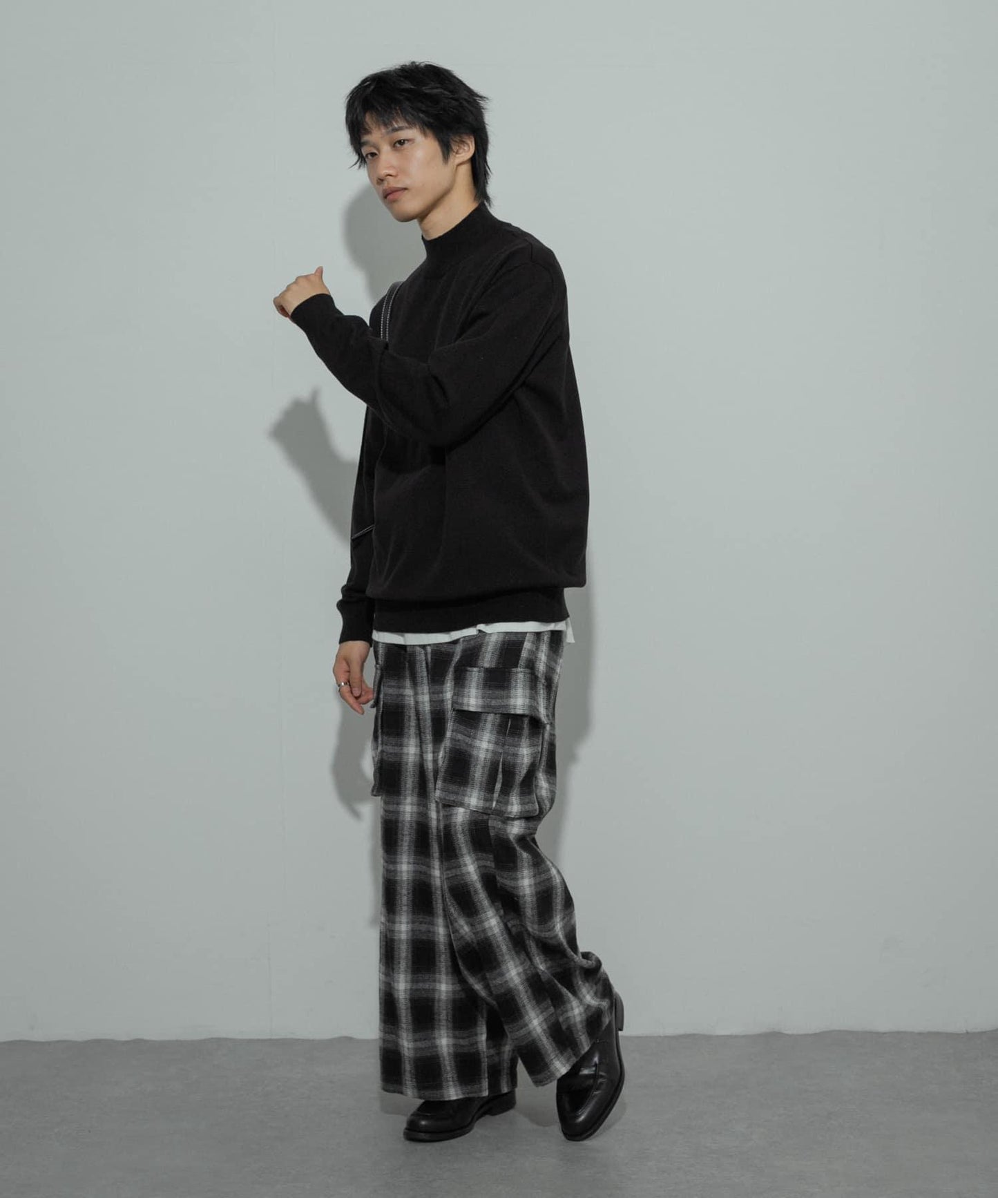 男女同款 可水洗 彈力高領針織衫