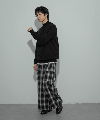 男女同款 可水洗 彈力高領針織衫