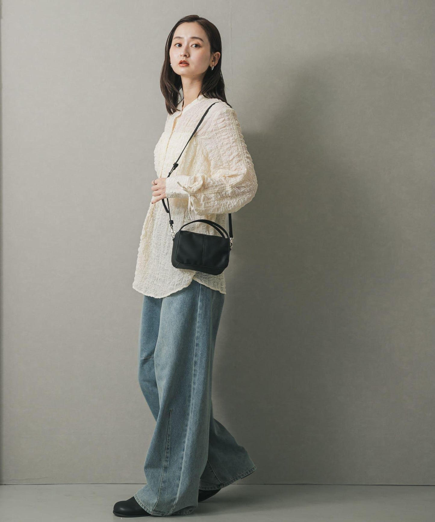 防汙2WAY中縫迷你單肩包