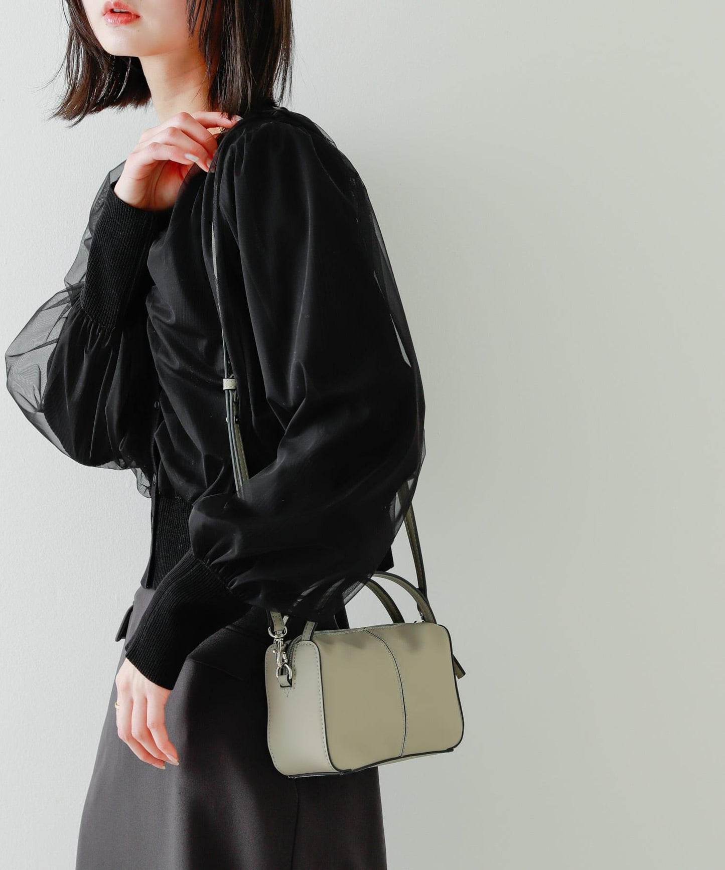 防汙2WAY中縫迷你單肩包