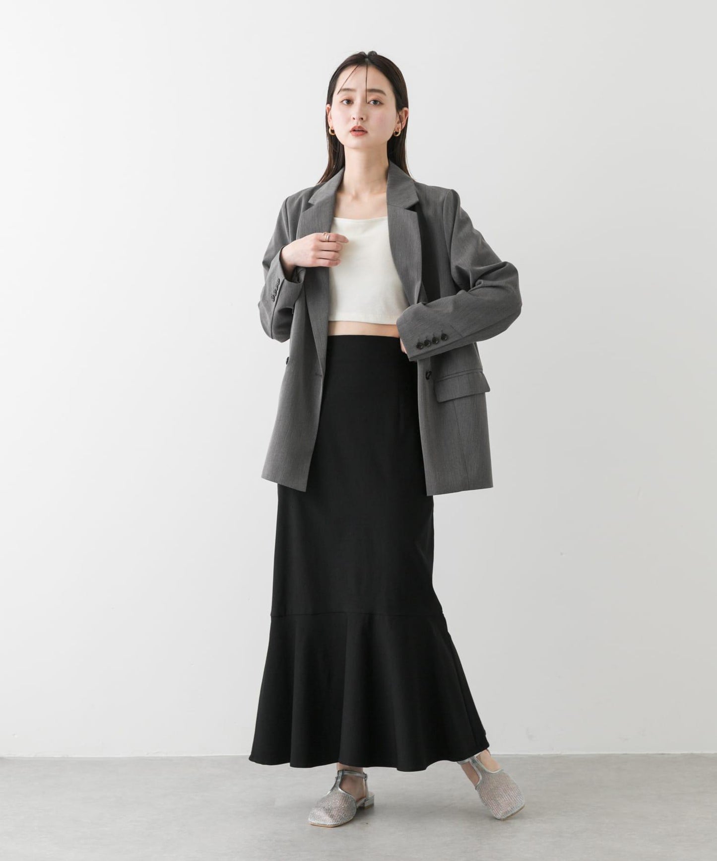 『/部分門店限定尺碼』彈力高腰美人魚裙