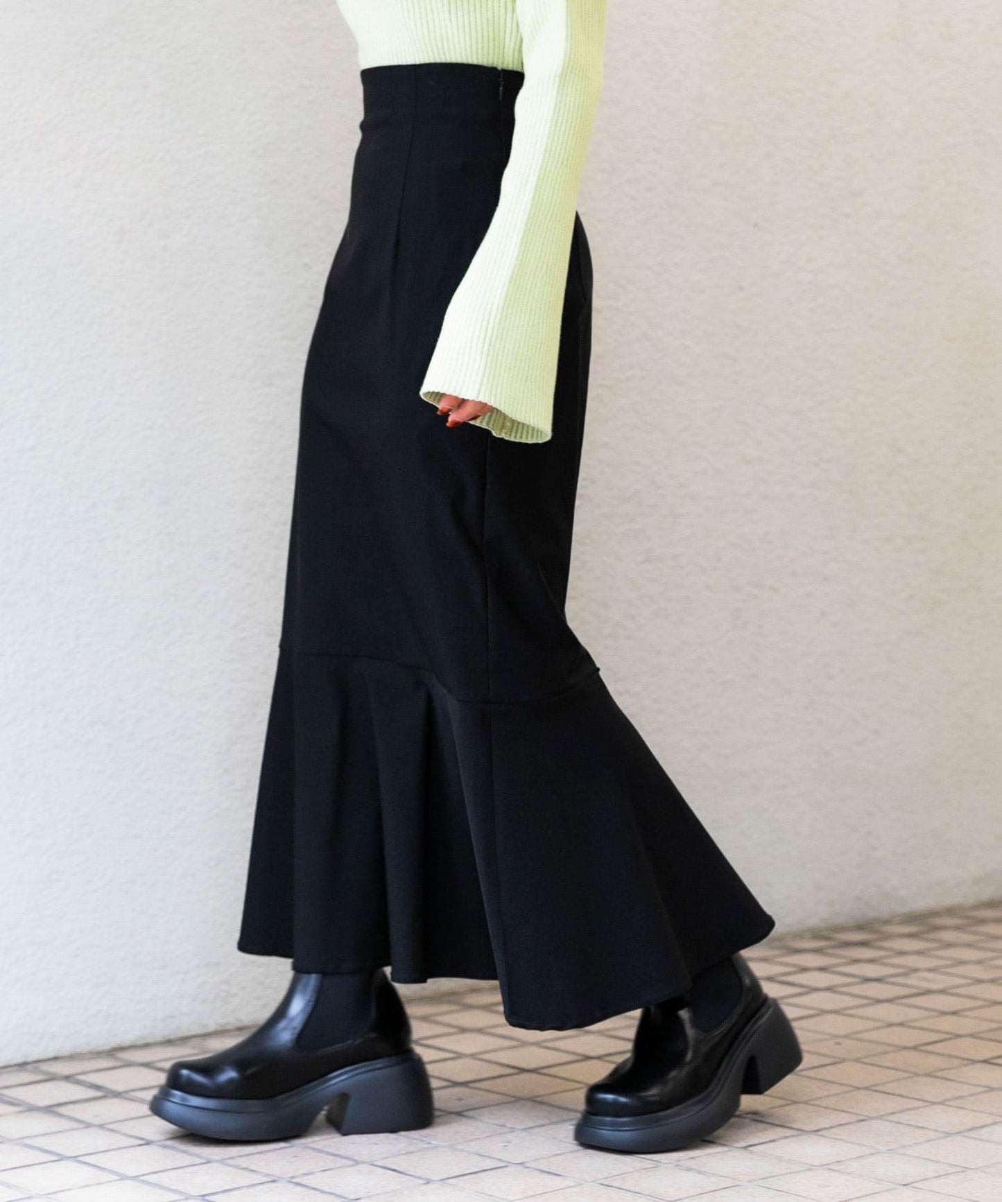 『/部分門店限定尺碼』彈力高腰美人魚裙