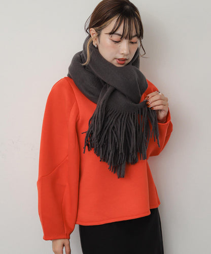 針織流蘇圍巾