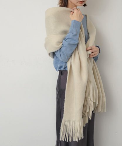 針織流蘇圍巾