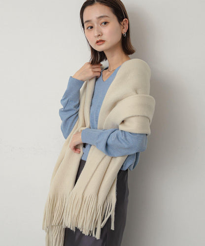 針織流蘇圍巾