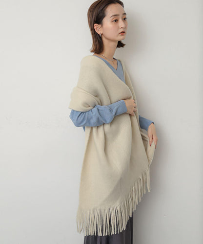 針織流蘇圍巾