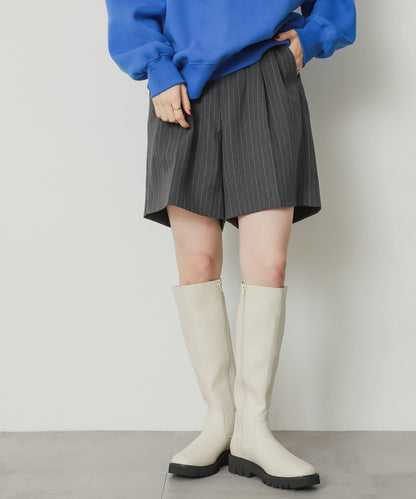 厚底長筒靴