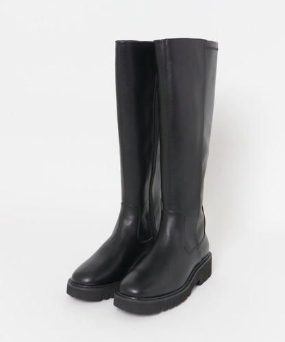 厚底長筒靴