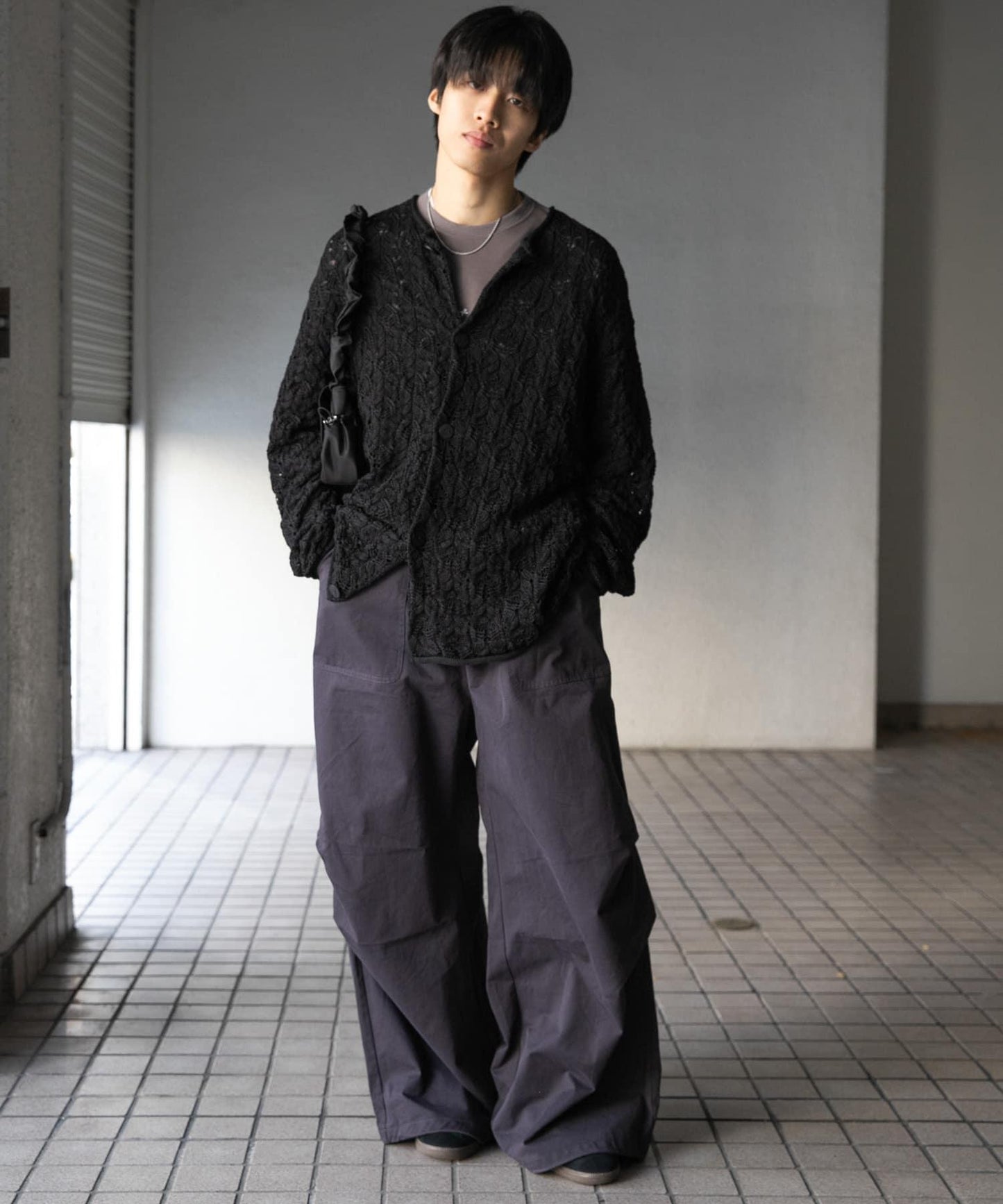 工裝寬鬆長褲