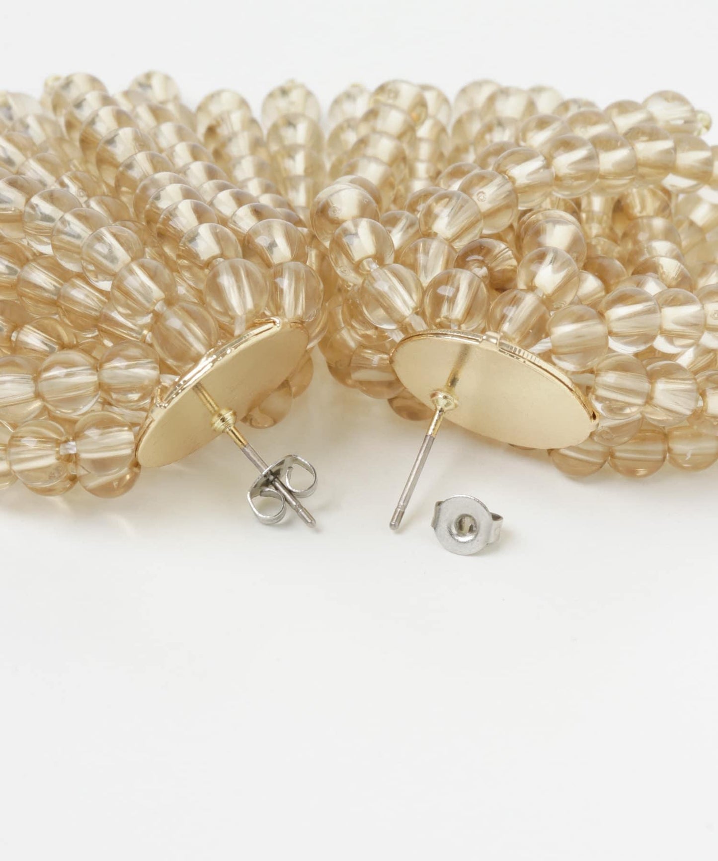 彩色珠子流蘇耳環