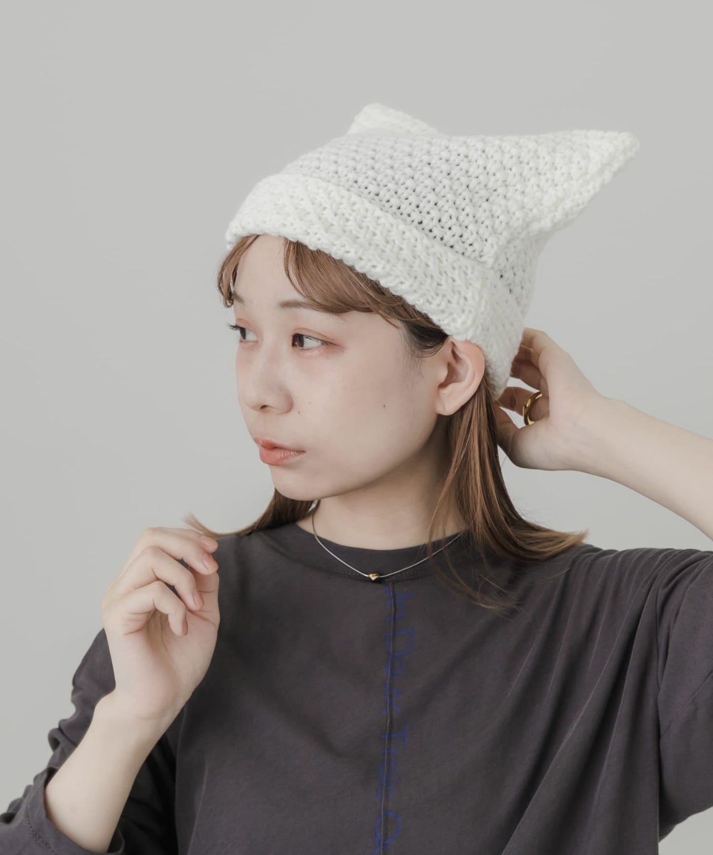 貓耳針織帽