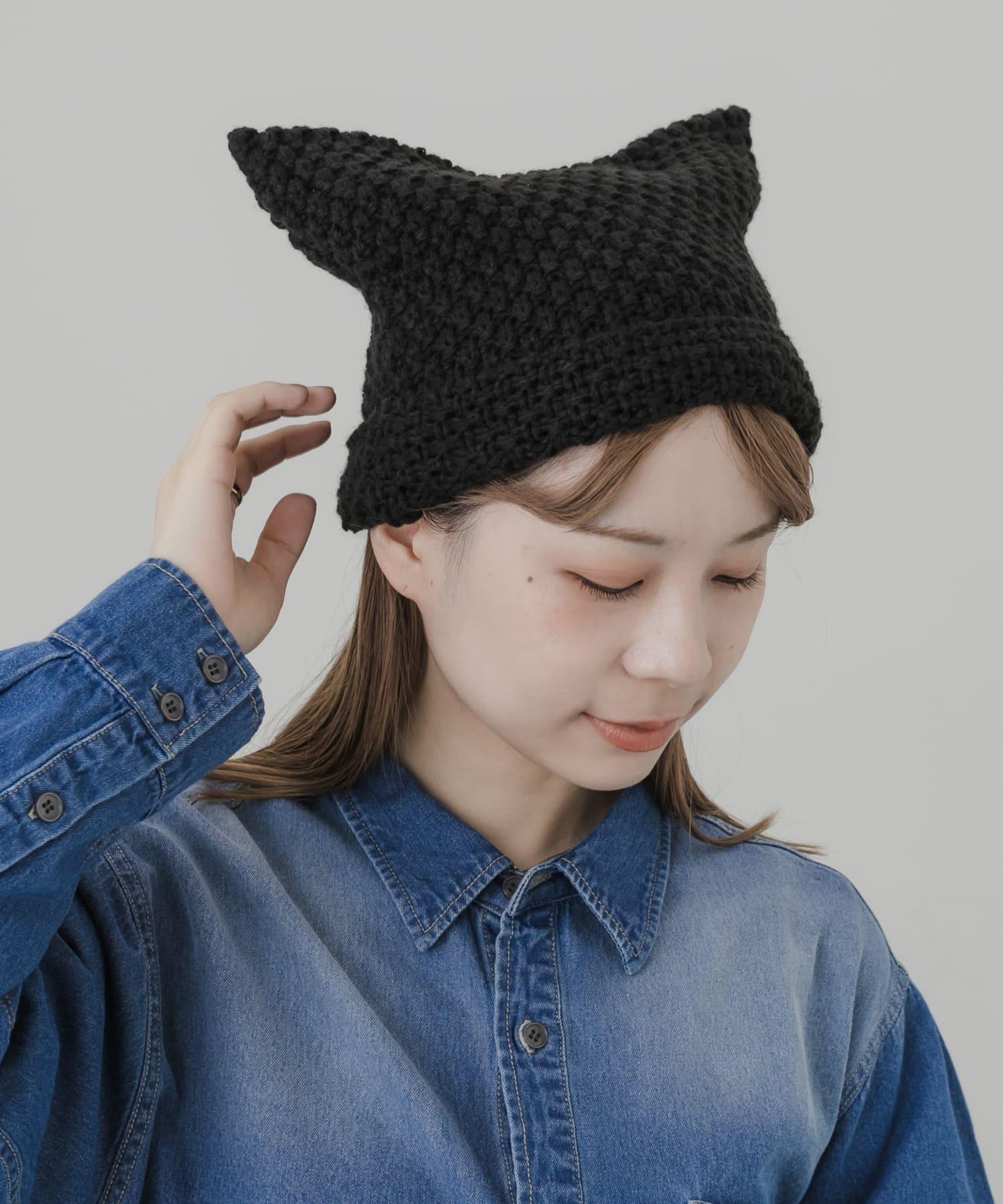 貓耳針織帽