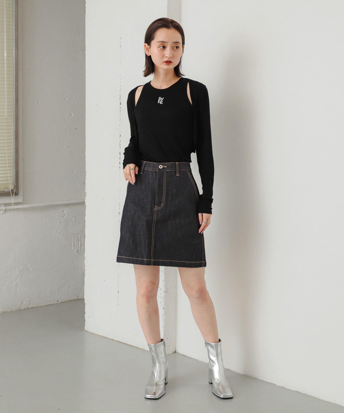 LEVAR 牛仔迷你裙