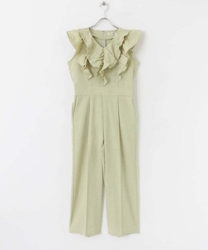 荷葉邊袖連體褲