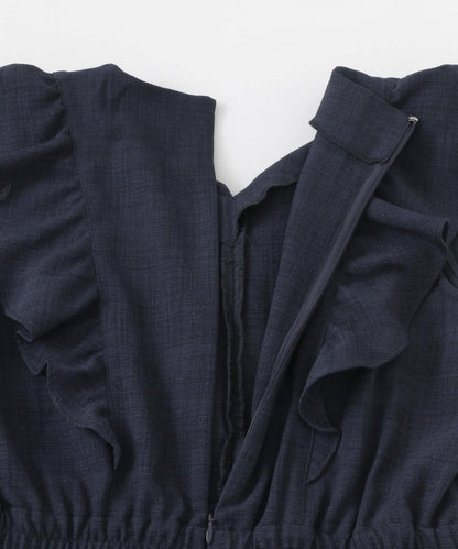 荷葉邊袖連體褲