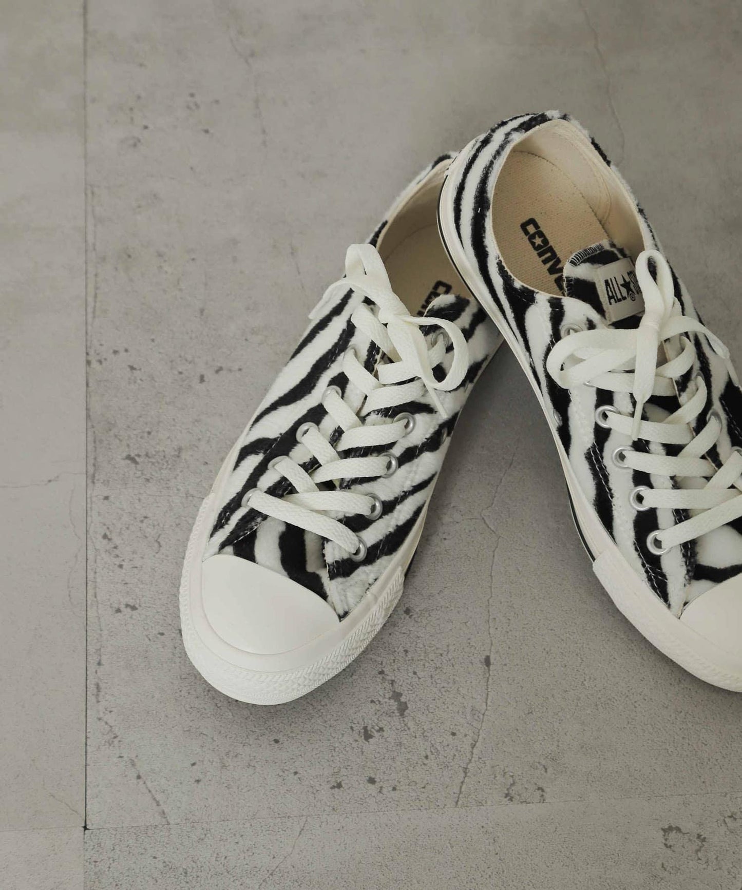 CONVERSE ALLSTAR 斑馬紋毛絨