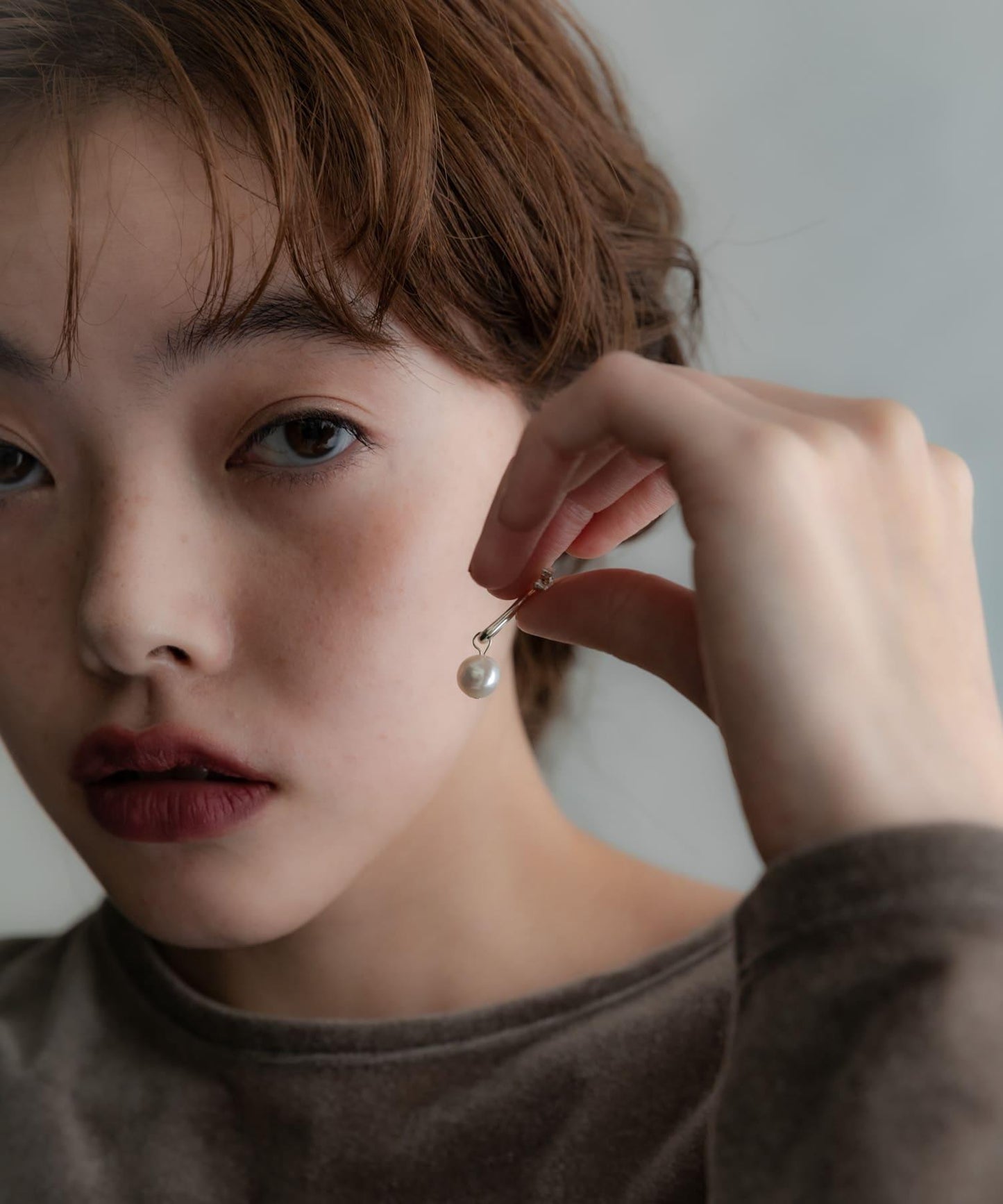 SMELLY so’珍珠水滴耳環