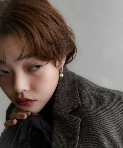 SMELLY so’珍珠水滴耳環