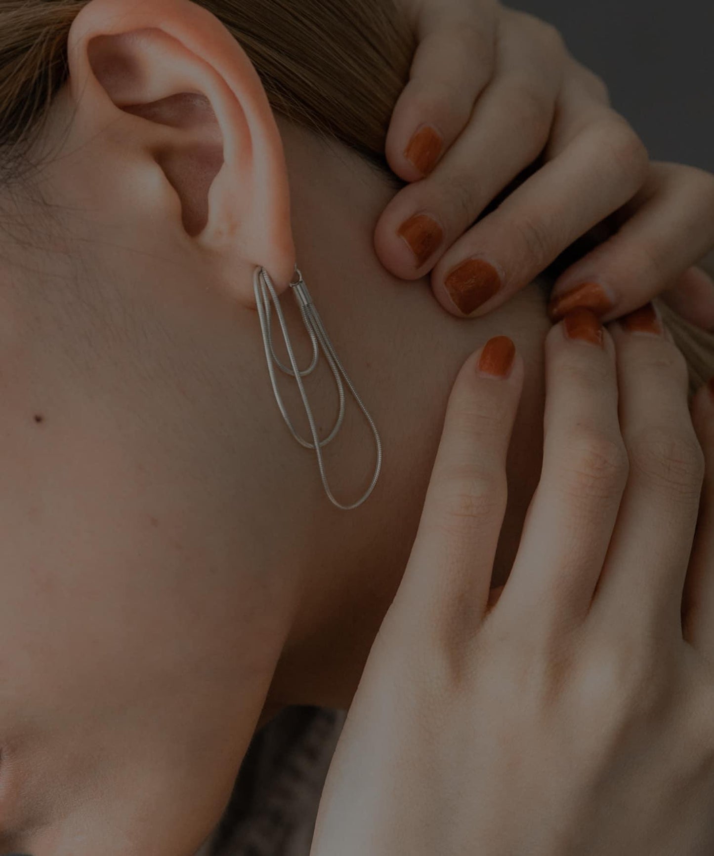 SMELLY so’三股鏈條耳環