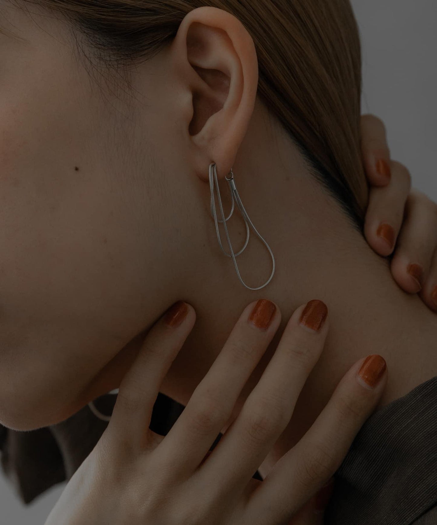 SMELLY so’三股鏈條耳環