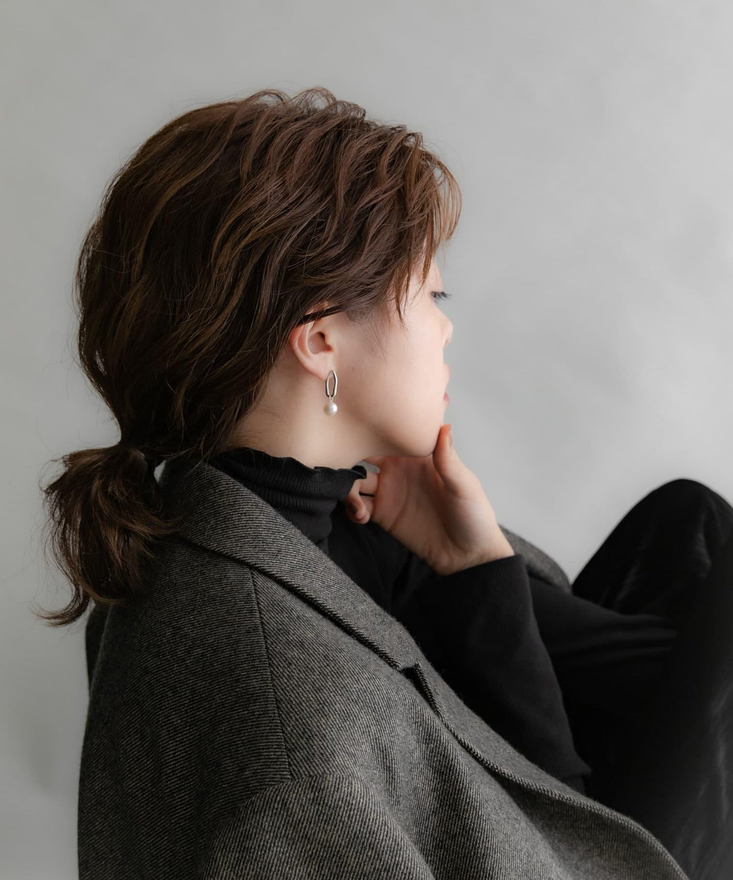 SMELLY so’珍珠水滴耳環