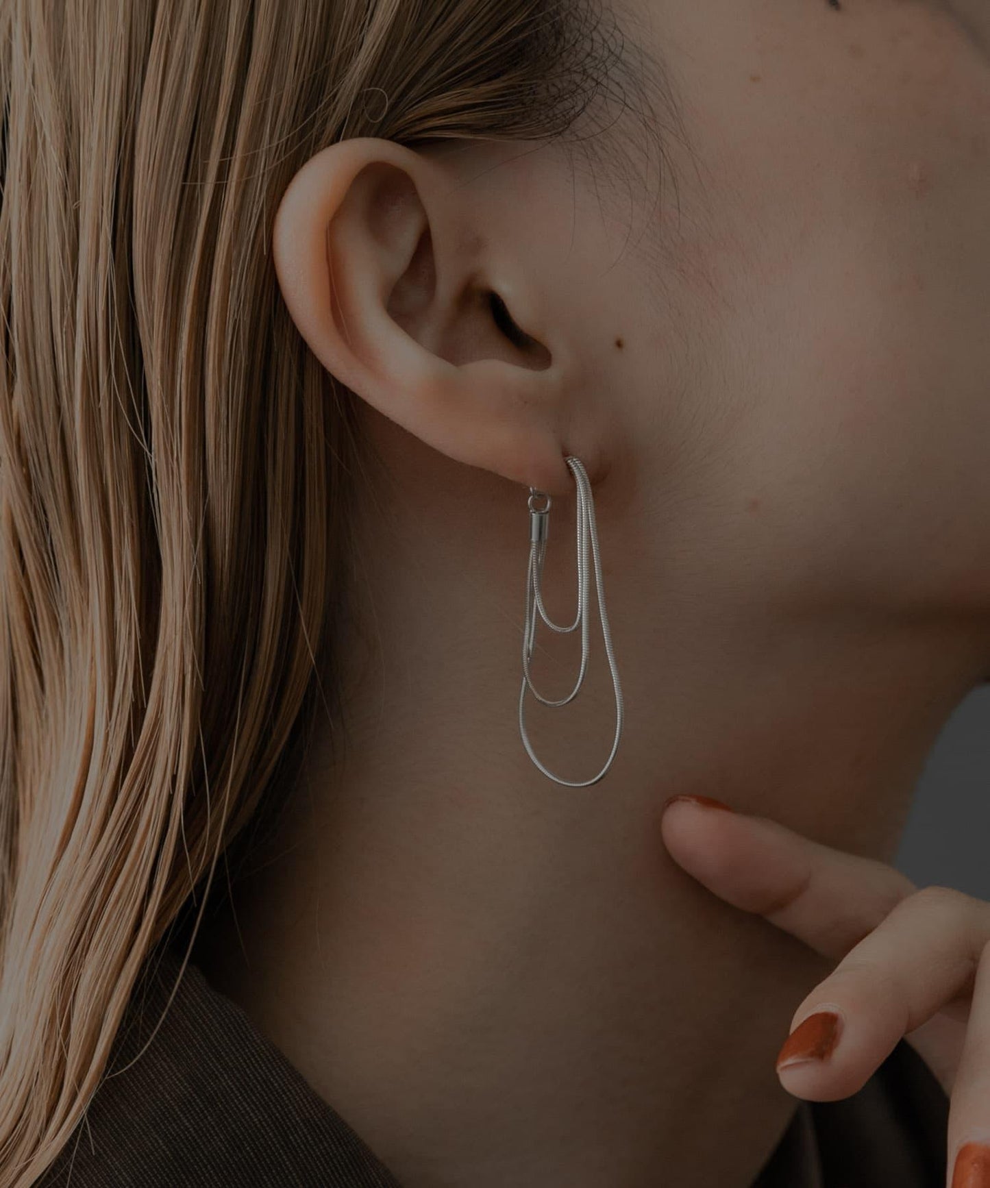 SMELLY so’三股鏈條耳環