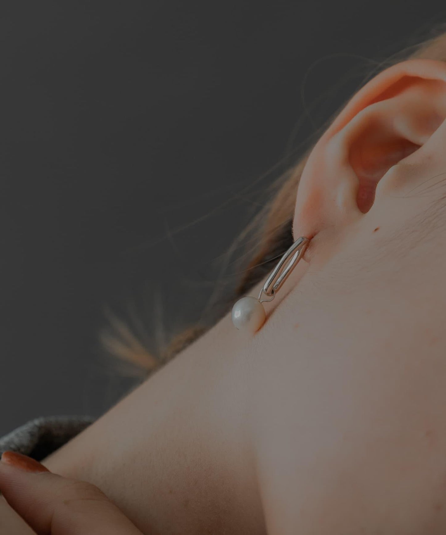 SMELLY so’珍珠水滴耳環