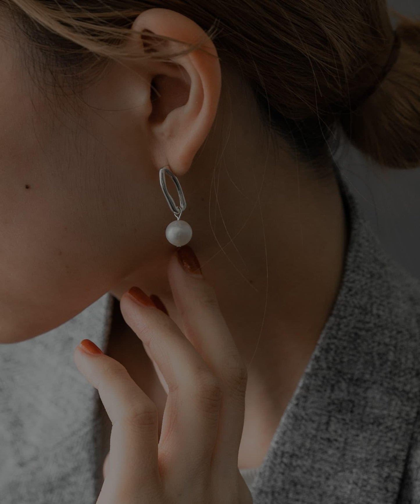 SMELLY so’珍珠水滴耳環