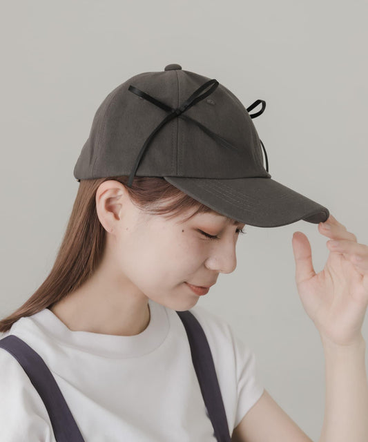 蝴蝶結棉質帽