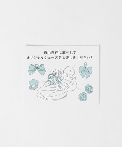 蝴蝶結愛心不對稱運動鞋掛飾