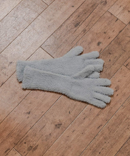 長款毛絨針織手套