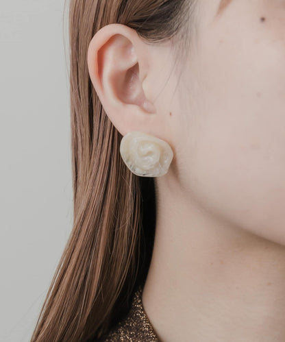 玫瑰造型樹脂耳環