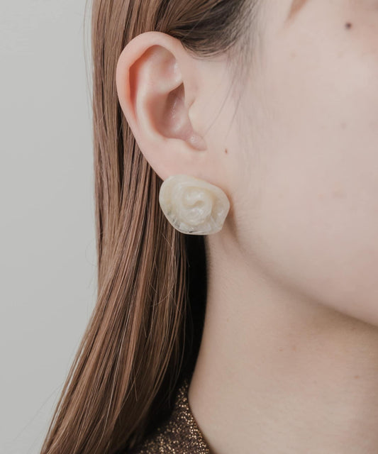 玫瑰造型樹脂耳環