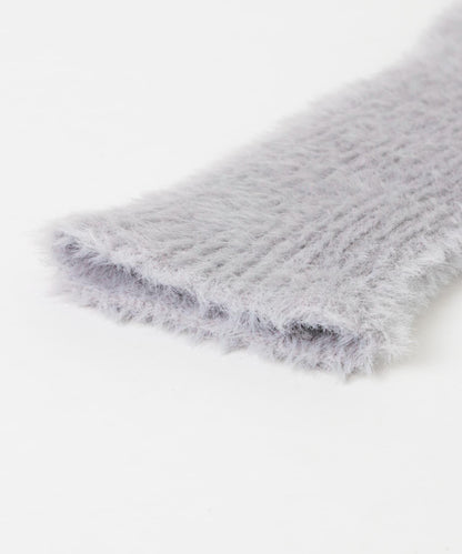 長款毛絨針織手套