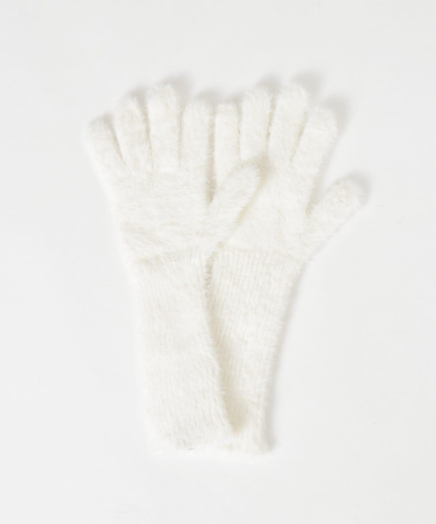 長款毛絨針織手套