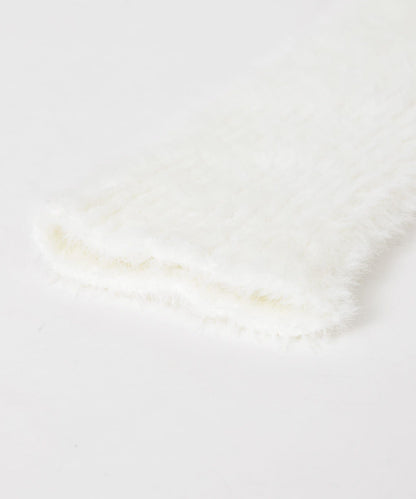 長款毛絨針織手套