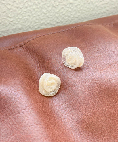 玫瑰造型樹脂耳環