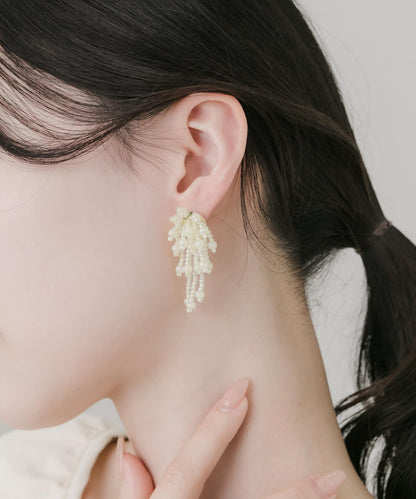 珠飾流蘇耳環