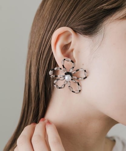 花朵珠飾耳環
