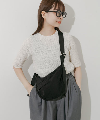 半月形尼龍單肩包