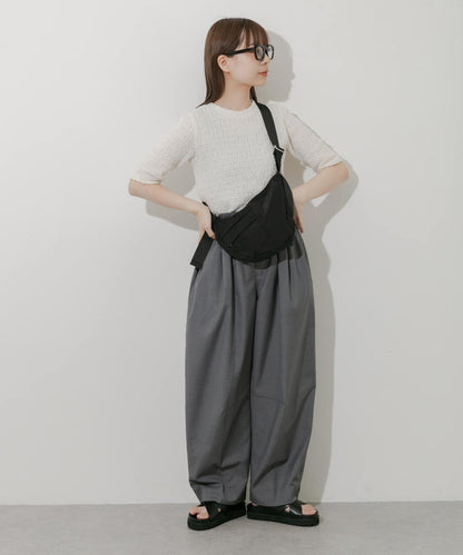 半月形尼龍單肩包