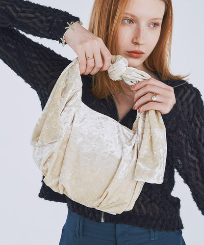 天鵝絨蝴蝶結髮夾