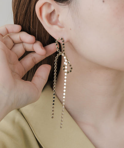 蝴蝶結鏈條耳環