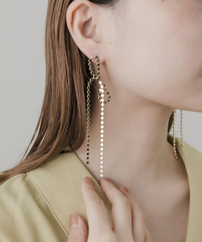 蝴蝶結鏈條耳環