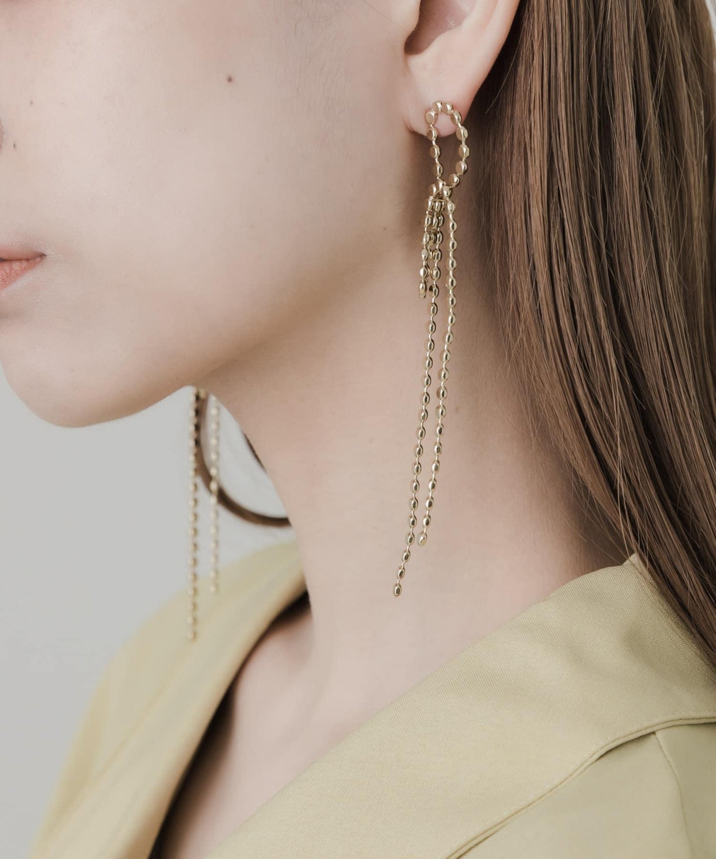 蝴蝶結鏈條耳環