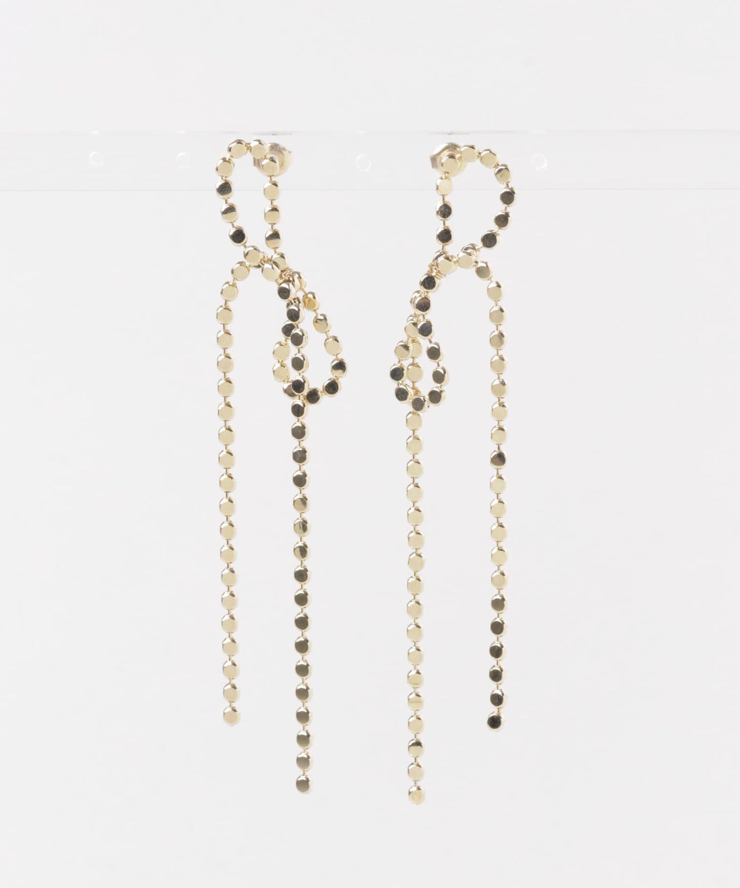 蝴蝶結鏈條耳環